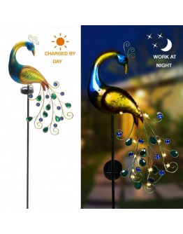 Соларна градинска лампа паун с 40 диода